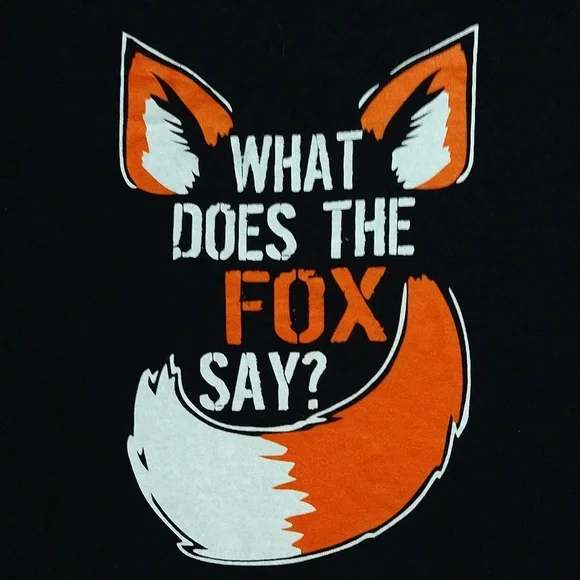 Delta Pro Weight " What Does The Fox Say " Graphic T-Shirts - Picture 2 of 7